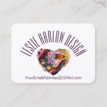 Custom Heart Design Business Cards by LH