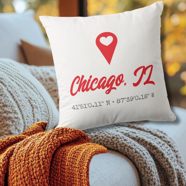Custom Heart Map Marker Cushion (Creator Uploaded)