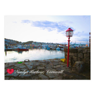 Custom Heart Newlyn Harbor at Dusk Cornwall Photo