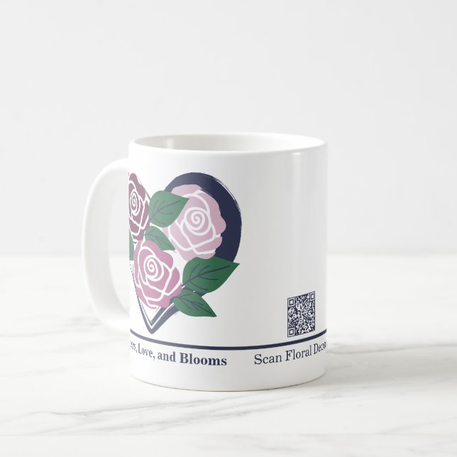 Custom Heart of Roses Florist Merch Mug (Front Left)