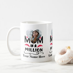Custom heart photo mum in a million mothers day coffee mug