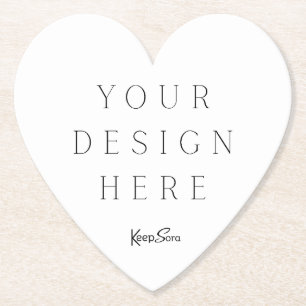 Custom Heart Shape Paper Coaster