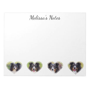 Custom Heart Shape Pet Photos & Personalised Text Notepad