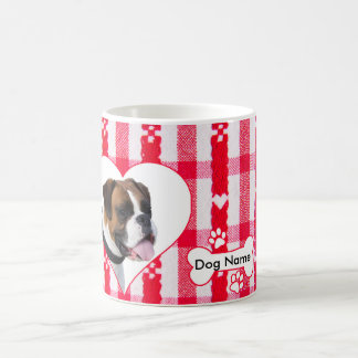 Custom Heart Shaped Boxer Dog Coffee Cup Mug 11 oz