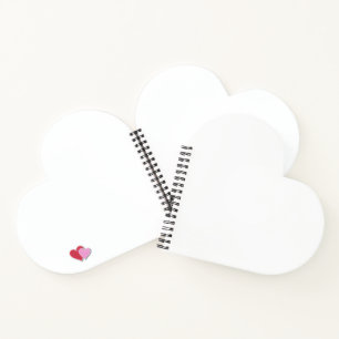 Custom Heart Shaped Spiral Bound Notebook