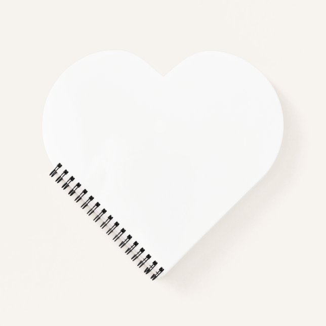 Custom Heart Shaped Spiral Bound Notebook (Front)