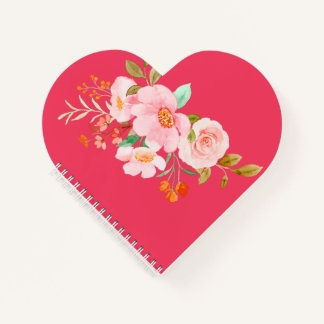 Custom Heart Shaped Spiral Bound Notebook