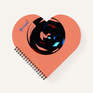 Custom Heart Shaped Spiral Bound Notebook
