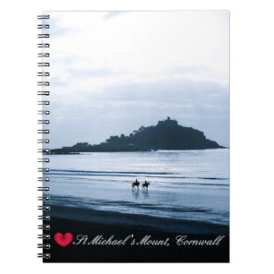 Custom Heart St Michaels Mount Cornwall + Horses Notebook