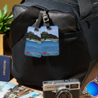 Custom Heart St Michaels Mount Cornwall Photo Luggage Tag