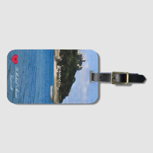 Custom Heart St Michaels Mount Cornwall Photo Luggage Tag