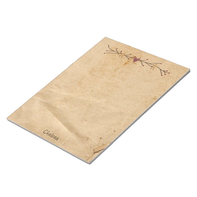 Custom Heart Stars Large Notepad (Angled)