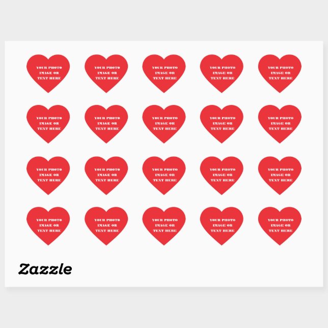 Custom Heart Sticker - Christmas & Wedding Designs (Sheet)