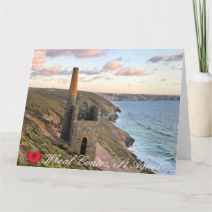 Custom Heart Wheal Coates St Agnes Cornwall Photo Card