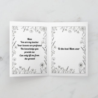 Custom Heartfelt Mother's Day Poem Card
