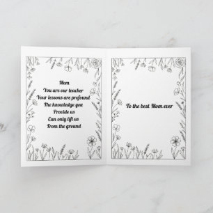 Custom Heartfelt Mother's Day Poem Card. Card