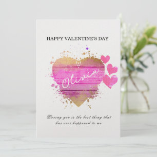 Custom Hearts Personalised Valentine's Day Card