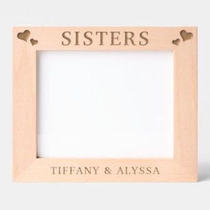 Custom Hearts Sisters Etched Frames