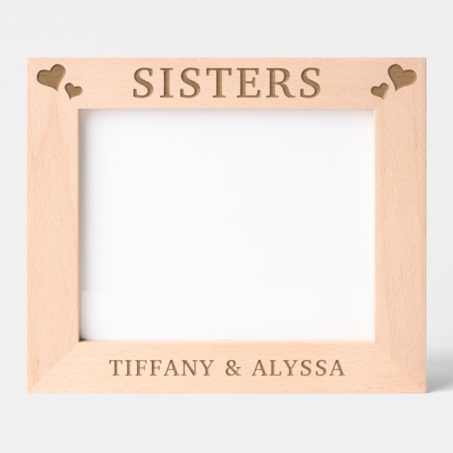 Custom Hearts Sisters Etched Frames (Front)