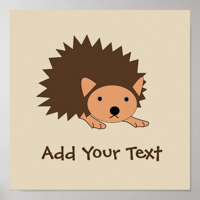 Custom Hedgehog Baby Room Nursery Poster (Front)