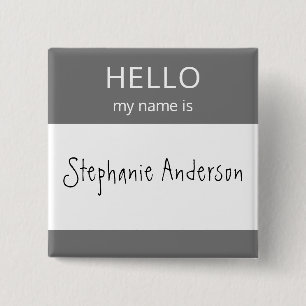 Custom HELLO My Name Is Badge