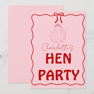 Custom Hen Party Bachelorette Party Invitation