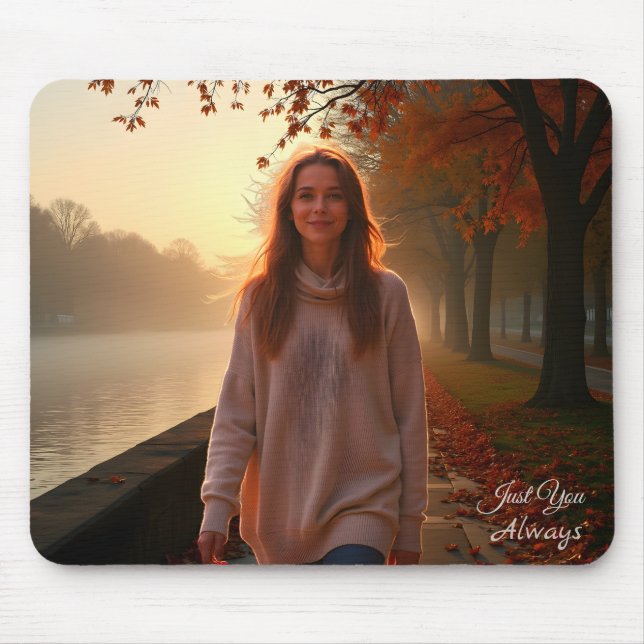 Custom Her Portrait – A Special Gift for Her Mouse Pad (Front)