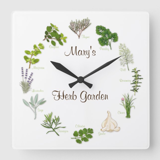 Custom Herb Garden Clock (Front)
