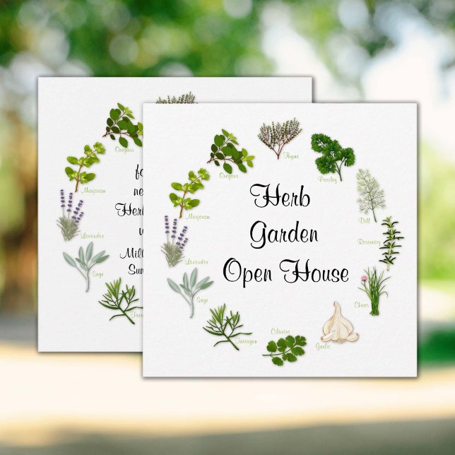 Custom Herb Garden Invitation (Custom Herb Garden Invitation.
Fragrant, flavorful herbs and spices, customize with your text. )