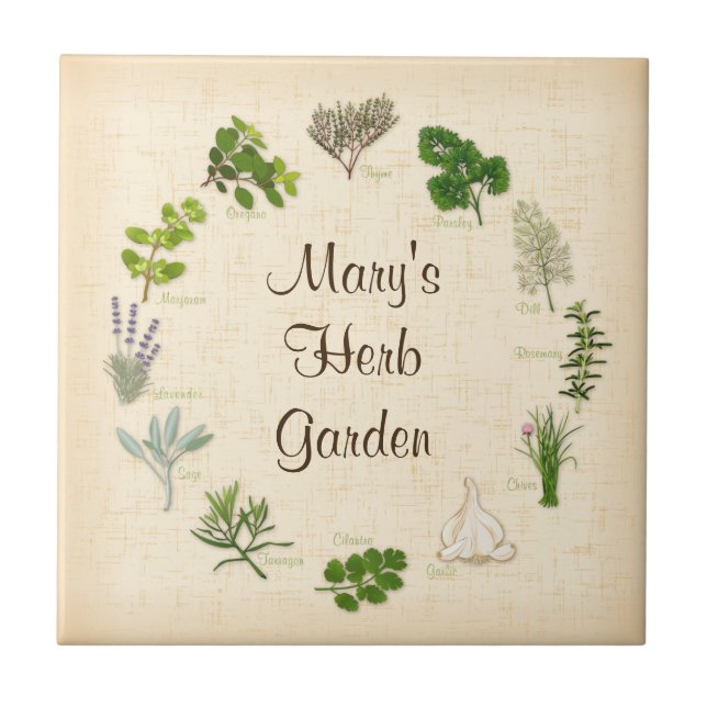 Custom Herb Garden Tile (Front)
