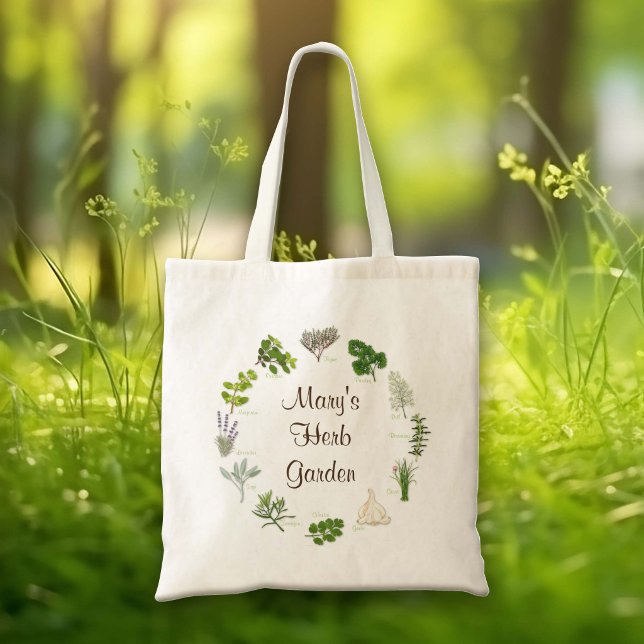 Custom Herb Garden tote Bag (Custom Herb Garden tote Bag
Ready for the farmers market. Fragrant, flavorful herbs and spices.)