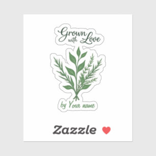 Custom Herb Label – Grown with Love