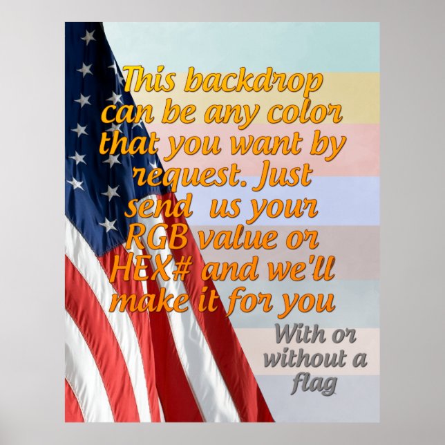 Custom Hi Res COMPACT PHOTO BACKDROP Poster (Front)