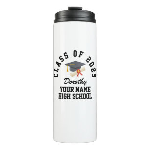 Custom high school graduation party thermal tumbler