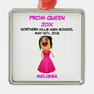 Custom High School Prom Queen Cartoon Metal Tree Decoration