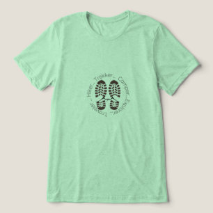 Custom Hiking Adventure T-Shirt Hiker Trekker Ca Tri-Blend Shirt