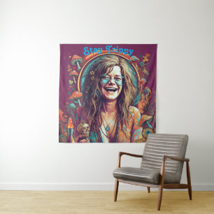 Custom Hippie Boho Stay Trippy Vibes Personalise Tapestry