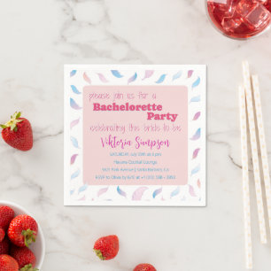 Custom Hippie Holographic Bachelorette Party Napkin