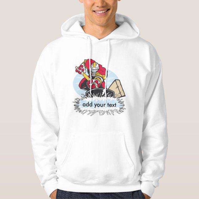 Custom Hockey Player Hoodie (Front)