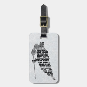 Custom Hockey Player Typography Luggage Tag