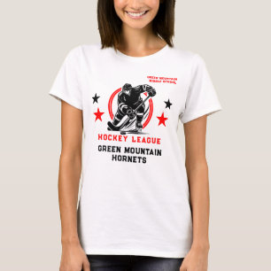 Custom Hockey School Club League Name Number T-Shirt