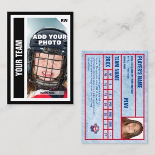 Custom Hockey Trading Card (Black) Add Your Stats