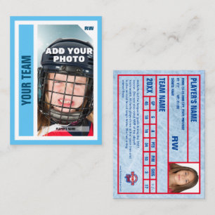 Custom Hockey Trading Card - Sky Blue