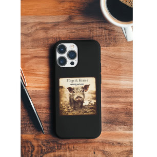 Custom Hogs & Kisses Sepia Farmhouse Boutique iPhone 14 Case