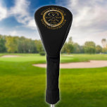 Custom Hole in One Classic Gold And Black Golf Head Cover<br><div class="desc">Personalise the name,  location hole number and date to create a great keepsake to celebrate that fantastic hole in one. Designed by Thisisnotme©</div>
