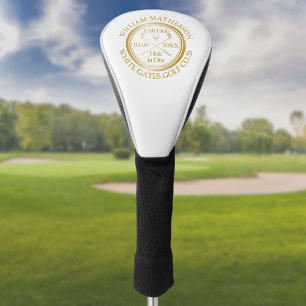Custom Hole in One Classic Gold Golf Head Cover