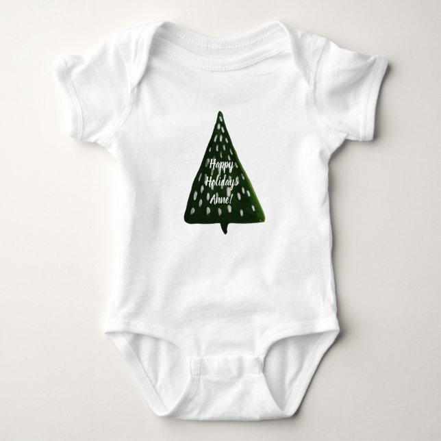 Custom Holiday Baby Bodysuit (Front)