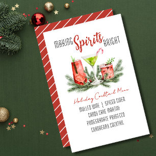 Custom Holiday Bar Menu – Making Spirits Bright