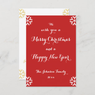 Custom Holiday Merry Christmas Happy New Year Card