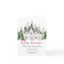 Custom Holiday Moving Announcement Folded Card